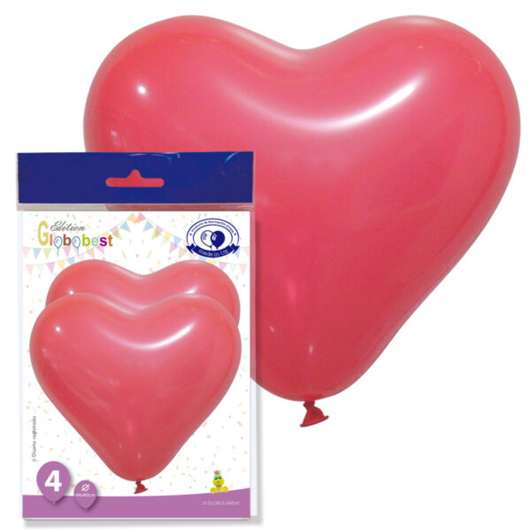 B/ 4 GL. CORAZON 44 cm 40GP ROJO 45