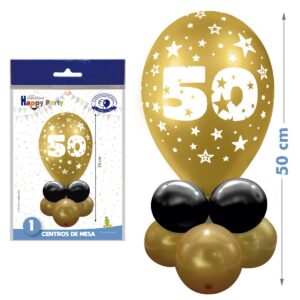 KIT CENTRO NUMERO 50 ORO/NEGRO REF.5666