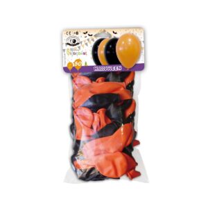 B/ HALLOWEEN 50 GL. 10P NEGRO Y NARANJA