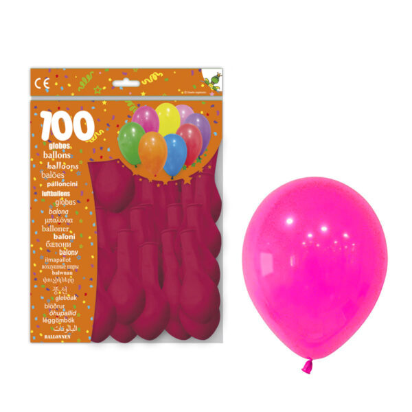 B/ 100 GLOBOS Ref.9RP-07 FUCSIA