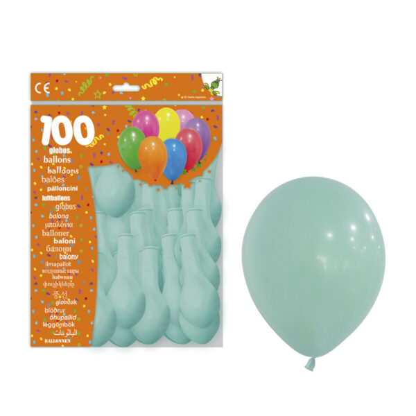 B/ 100 GLOBOS Ref.9RP-50 AGUA MARINA