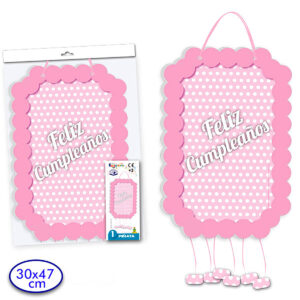 B/ PIÑATA FELIZ CUMPLEAÑOS ROSA