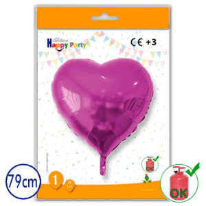 B/1 POLIAMIDA CORAZON ROSA 79cm R.206-33