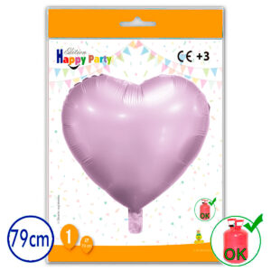 B/1 POLIAMIDA CORAZON ROSA 79cm R.206-S33