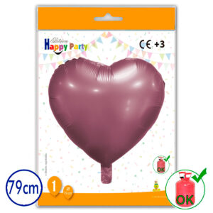 B/1 POLIAMIDA CORAZON BURDEOS 79cm R.206-S52