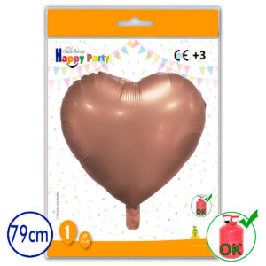 B/1 POLIAMIDA CORAZON ORO ROSA 79cm R.206-S71