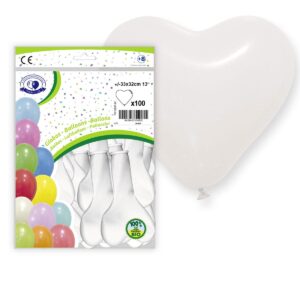 B/100 GL. CORAZON 32cm Ref.28GP BLANCO-01