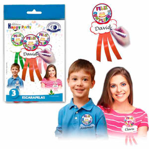 B/ 3 ESCARAPELAS FELIZ CUMPLEAÑOS MIX