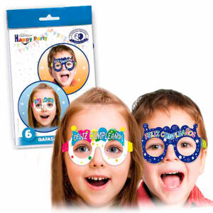B/ 6 GAFAS INFANTIL FELIZ CUMPLEAÑOS