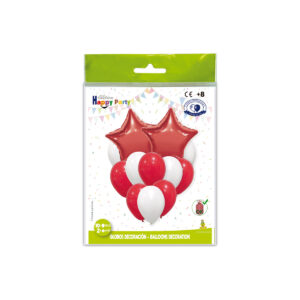 B/ CONJ. GLOBOS POLIAM. ESTRELLA ROJO-32 R.5282-32