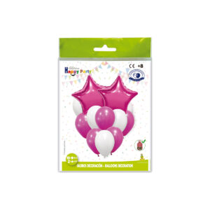 B/ CONJ. GLOBOS POLIAM. ESTRELLA ROSA-33 R.5282-33