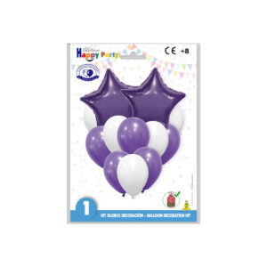 B/ CONJ. GLOBOS POLIAM. ESTRELLA LILA-34 R.5282-34