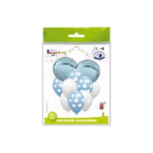 B/ CONJ. POLI. REDONDO LUNARES CELESTE R.5283-35LU