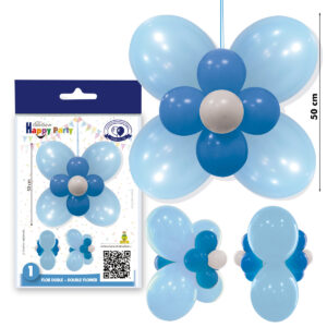 B/ FLOR DOBLE CELESTE-AZUL REF.5284-11
