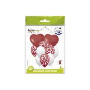 B/ CONJ. POLIAM. IMP CORAZONES ROJO-32 R.5285-32CO