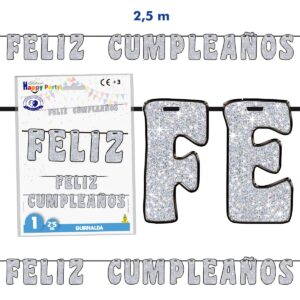 B/ GUIRNALDA PLATA FELIZ CUMPLEAÑOS R.5319
