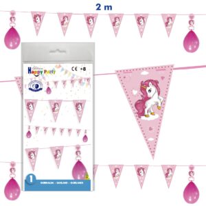 GUIRNALDA UNICORNIO FUCSIA