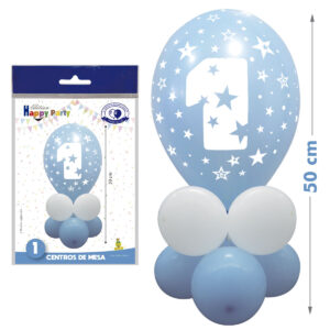 KIT CENTRO NUMERO 1 CELESTE/BLANCO REF.5661-1