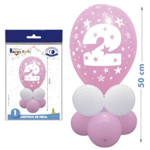 KIT CENTRO NUMERO 2 ROSA/BLANCO REF.5662-2