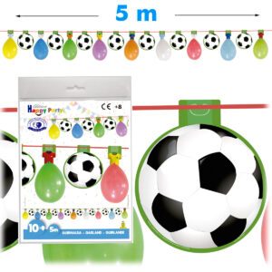 B/ GUIRNALDA CON GLOBOS FUTBOL