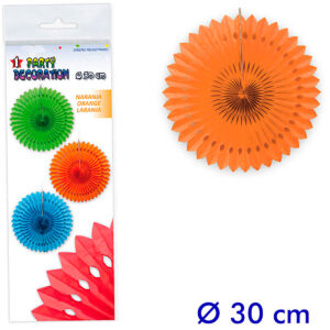 B/ PARTYDECO 1 ABANICO 30 CM NARANJA-04