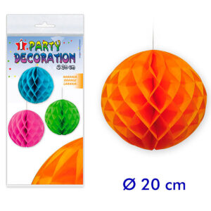 B/ PARTYDECO 1 BOLA ABEJA 20 CM NARANJA-04