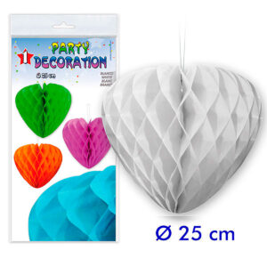 B/ PARTYDECO 1 CORAZON ABEJA 25 CM BLANCO-01