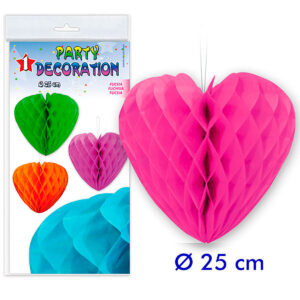 B/ PARTYDECO 1 CORAZON ABEJA 25 CM FUCSIA-07