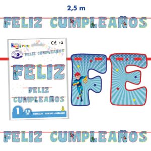 B/ GUIRNALDA SUPERHEROES FELIZ CUMPLEAÑOS R.5991