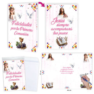 B/ TARJETÓN COMUNION NIÑA R.6626-02