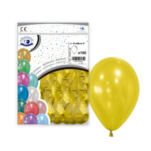 B/100 GLOBO METALIZ. Ref.10GMT 30-AMARILLO