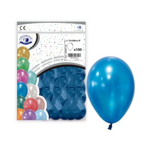 B/100 GLOBO METALIZ. Ref.10GMT AZUL-36