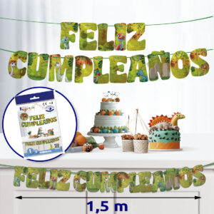 B/ GUIRNALDA FELIZ CUMPLEAÑOS DINOSAURIO