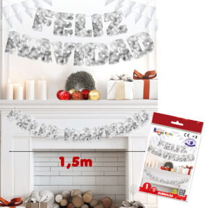 GUIRNALDA 'FELIZ NAVIDAD' PLATA