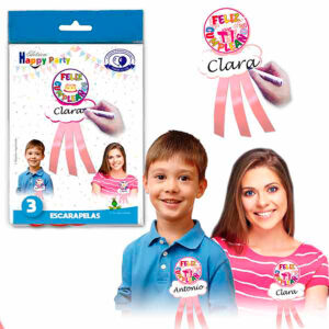 B/ 3 ESCARAPELAS FELIZ CUMPLEAÑOS ROSA 06