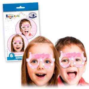 B/6 GAFAS INFANTILES PUNTOS ROSAS