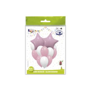 B/ CONJ. GLOBOS POLIAM. ESTRELLA ROSA-15 R.5282-15