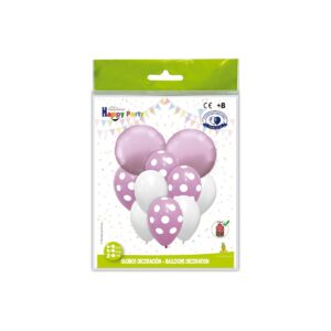 B/ CONJ. POLI. REDONDO LUNARES ROSA MATE.5283-64LU