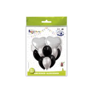 B/ CONJ. GLOBOS POLIAM. CORAZON PLATA-38 R.5285-38