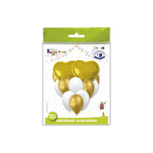 B/ CONJ. GLOBOS POLIAM. CORAZON ORO-39 R.5285-39