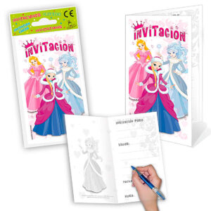 B/ 6 TARJETA INVITACIÓN PRINCESAS