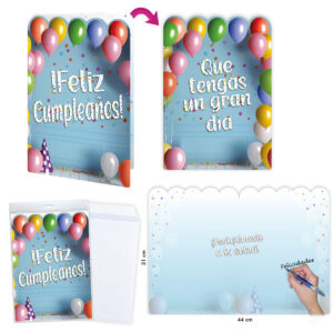 B/ TARJETÓN FELIZ CUMPLEAÑOS CONFETI R.6625-01