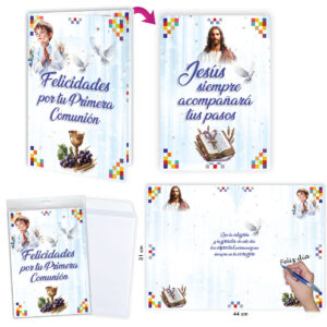 B/ TARJETÓN COMUNION NIÑO R.6626-01