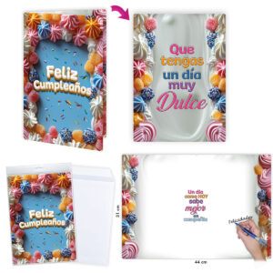 B/ TARJETÓN F.CUMPLEAÑOS MERENGUE R.6627-04