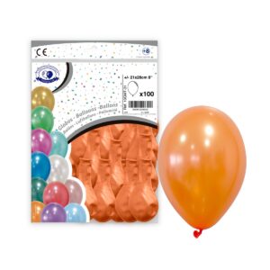 B/100 GLOBO METALIZ. Ref.10GMT 31-NARANJA