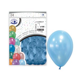 B/100 GLOBO METALIZ. Ref.10GMT 35-CELESTE