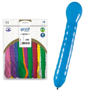 B/100 GLOBOS TRENZALARGA LISA Ref.1112 MIX