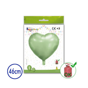 B/1 POLIAMIDA CORAZON 46cm VERDE CLARO R.201-S77X1