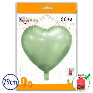 B/1 POLIAMIDA CORAZON VERDE CLARO 79cm R.206-S77