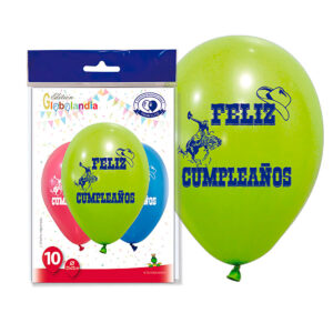 B/ 10 GL. FELIZ CUMPLEAÑOS VAQUEROS Ref.5212